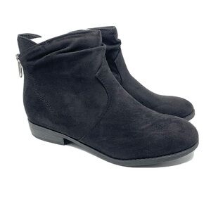 Cityclassified Womens Black Suede Ankle Boots size 9